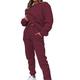 Per donna Tuta da Ginnastica Pantaloni da Tuta Felpa pullover Autunno Tasca Tinta unita Completo Abbigliamento fluorescente verde Nero Palestra Allenamento Sportivo Antivento Manica Lunga Sport