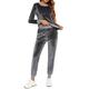 Per donna Tuta da Ginnastica Pantaloni da Tuta Felpa pullover Autunno Tasca Tinta unita Completo Abbigliamento Nero Rosa Velluto Palestra Allenamento Sportivo Antivento Manica Lunga Sport