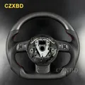 Misura per Audi S3 R8 TT RS TTS MK1 MK2 Volante in vera fibra di carbonio opaca Volante sportivo in pelle di alta qualità personalizzato