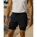 Per uomo Shorts da corsa pantaloncini con collant Fascia Elastica Pantaloncini Sport Outdoor Casuale Cotone Asciugatura Rapida Leggero Traspirante Tennis Jogging Corsa Vestibilità regolare