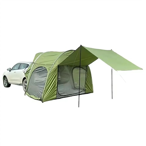 Tenda da campeggio per famiglie con estensione posteriore per camper, tenda posteriore per auto con tettoia in rete, tenda posteriore anteriore per sala