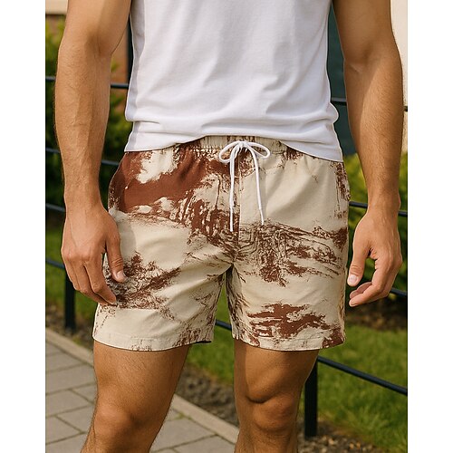 Per uomo Shorts da corsa Shorts da allenamento Pantaloncini da spiaggia Coulisse Tasca Pantaloni Allenamento Sport Outdoor Estate Primavera Leggero Traspirante Allenamento in Palestra Allenamento