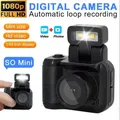 Mini fotocamera 128G con schermo Videoregistratore portatile HD 1080p con luce flash Dock per batteria Fotocamera digitale ultra compatta retrò