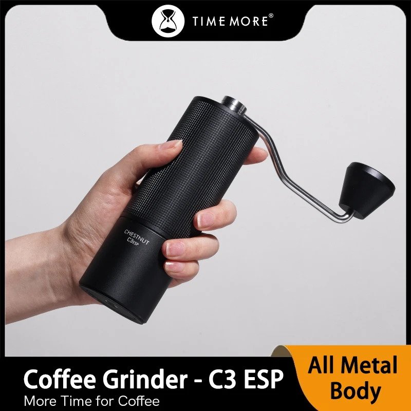 TIMEMORE C3 ESP Kaffeemühle, tragbar, Edelstahl, verstellbarer konischer Grat für Espresso und zum Übergießen von Kaffeemühlen Image