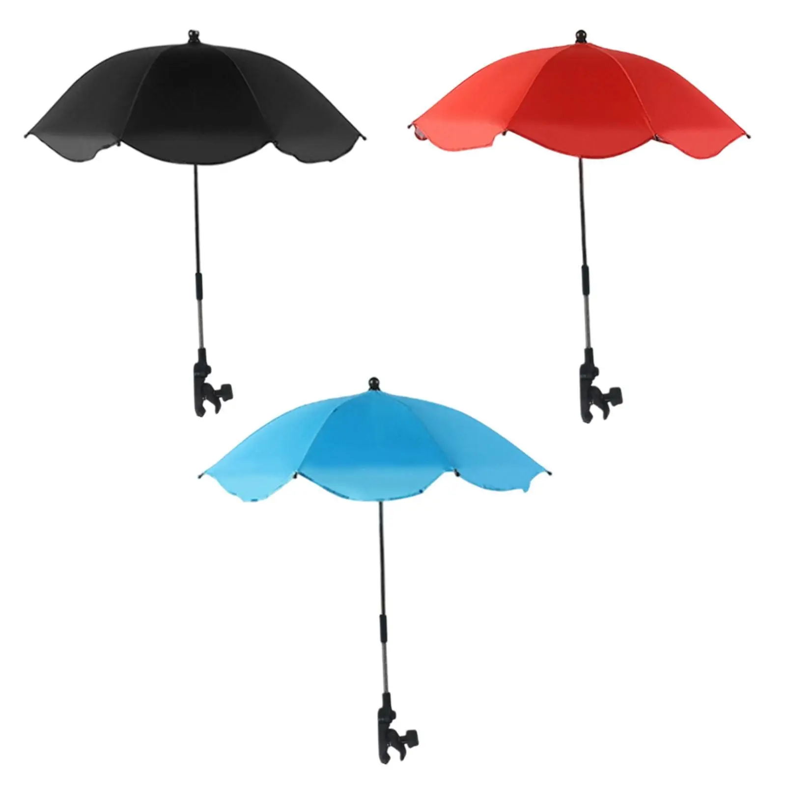 Kinderwagen-Regenschirm, Sportstuhl, Sonnenschirme mit verstellbarer Klemme, Sonnenschutz, wasserdicht, für Garten, Hinterhof, Camping, Berufung Image