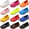 Frau Kinder Schuh PU Leder Casual Stile Candy Farben Jungen Mädchen Tanz Schuhe Weiche Bequeme Halbschuhe Slip auf Kinder Schuhe