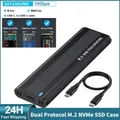 Custodia SSD M.2 NVME Custodia esterna M2 NVMe M2 USB 3.1 Tipo C Adattatore da 10 Gbps Chiave M Scatola di archiviazione HD per Mac Windows Laptop PC