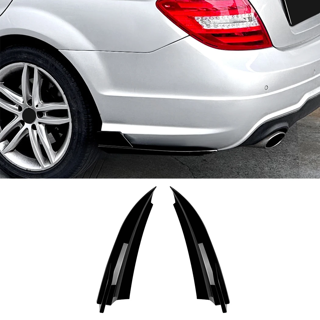 Für Mercedes-Benz C-Klasse W204 AMG Linie 2008-2014 Heckstoßstange Lip DiffuserSide Splitter Spoiler Body Kit Image