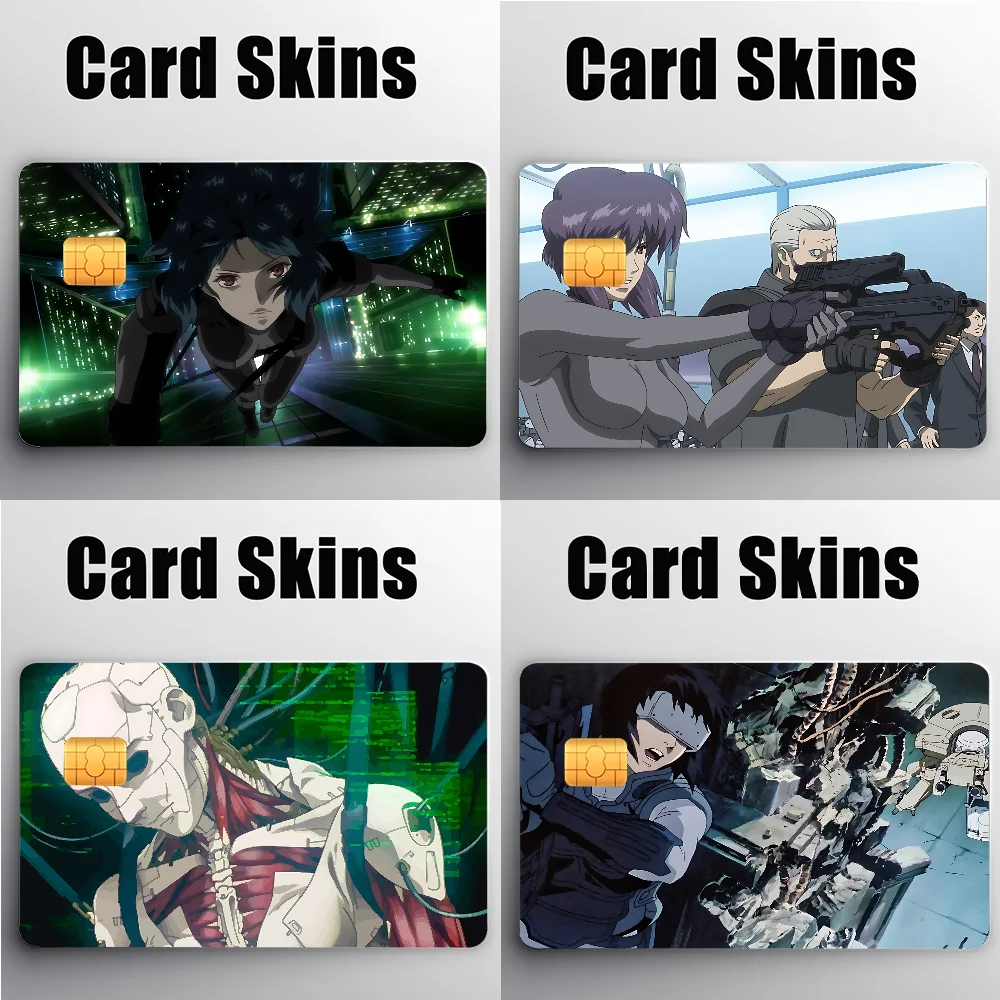 Ghost In The Shell Manga Film Anime Aufkleber Cartoon Dekorative Kleine Wasserdichte Chip 4PCS Karte Aufkleber Neue Anti-Scratch Image