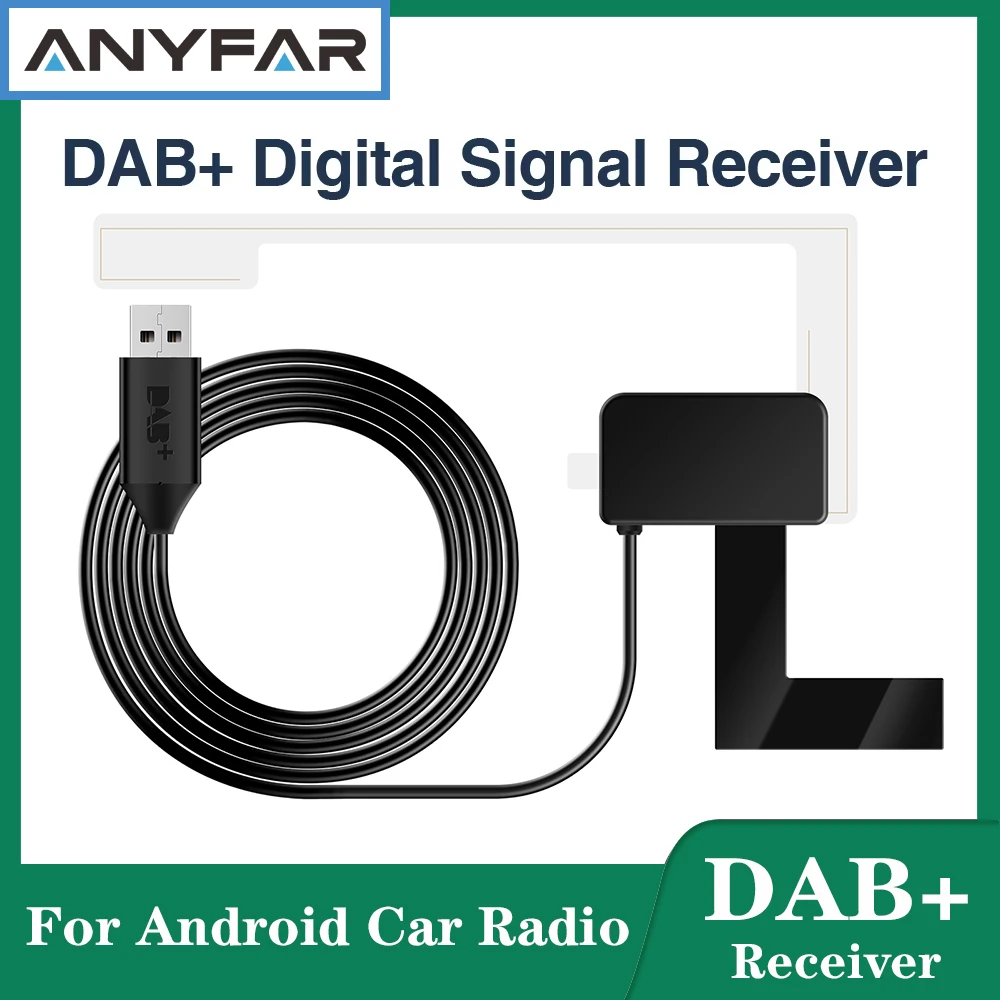 NEUE Auto DAB + Box Digital Signal Empfänger DAB + Empfänger Antenne Antenne USB Interface Tragbare Für Android Auto radio Stereo Image