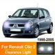 2 pezzi T10 W5W lampadine a LED per auto lampada di parcheggio per Renault Clio 2 II MK2 1998 1999 2000 2001 2002 2003 2004 2005 luci di ingombro