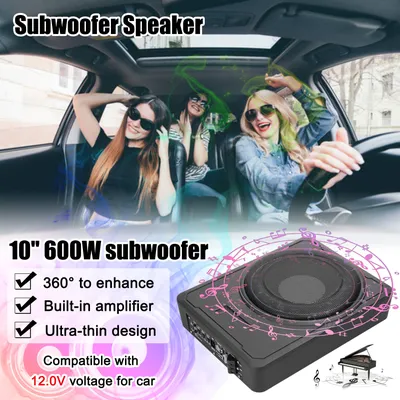Subwoofer Car Subwoofer 10in 800W Stable Performance Aluminum Alloy Housing Subwoofer for 12V Car Truck Marine Boat