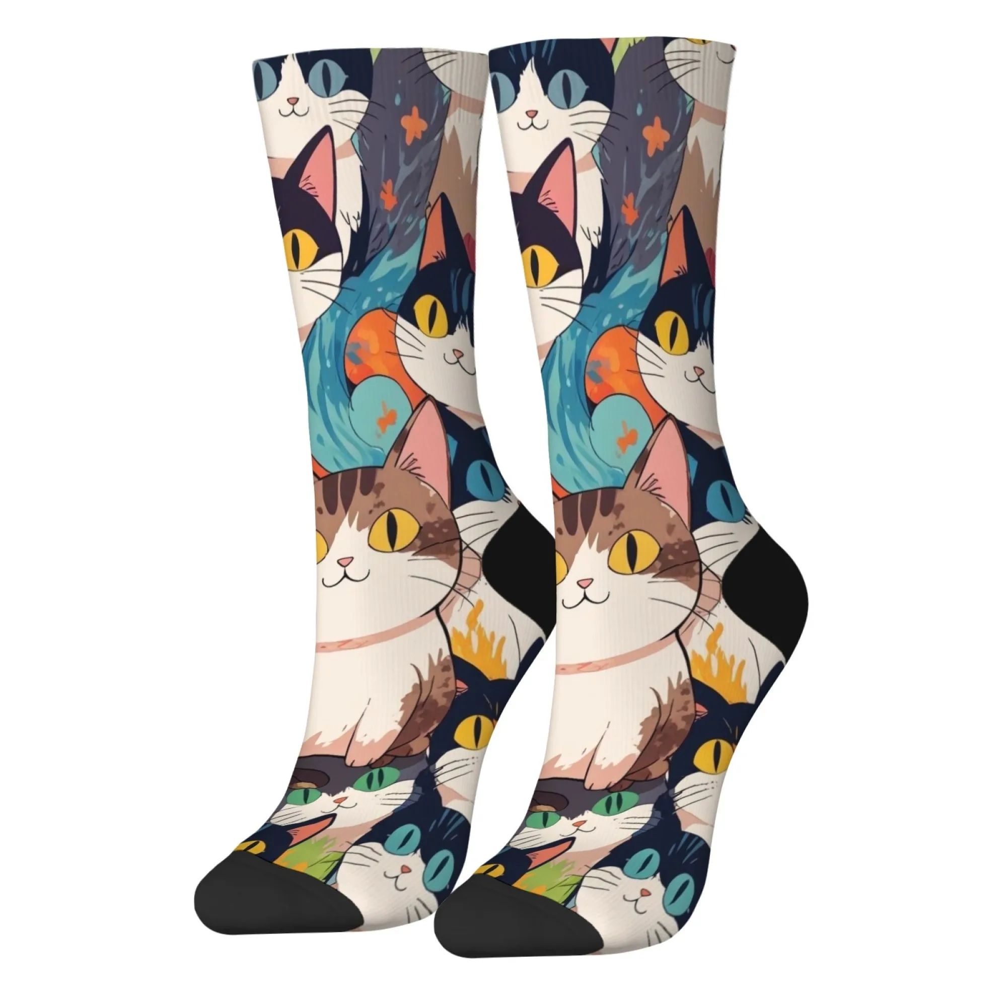Harajuku süße Katze Cartoon Socken Neuheit lustige glückliche Socken Straße Hip-Hop Persönlichkeit Trend Socken atmungsaktiv rutschfest Unisex Geschenk Image