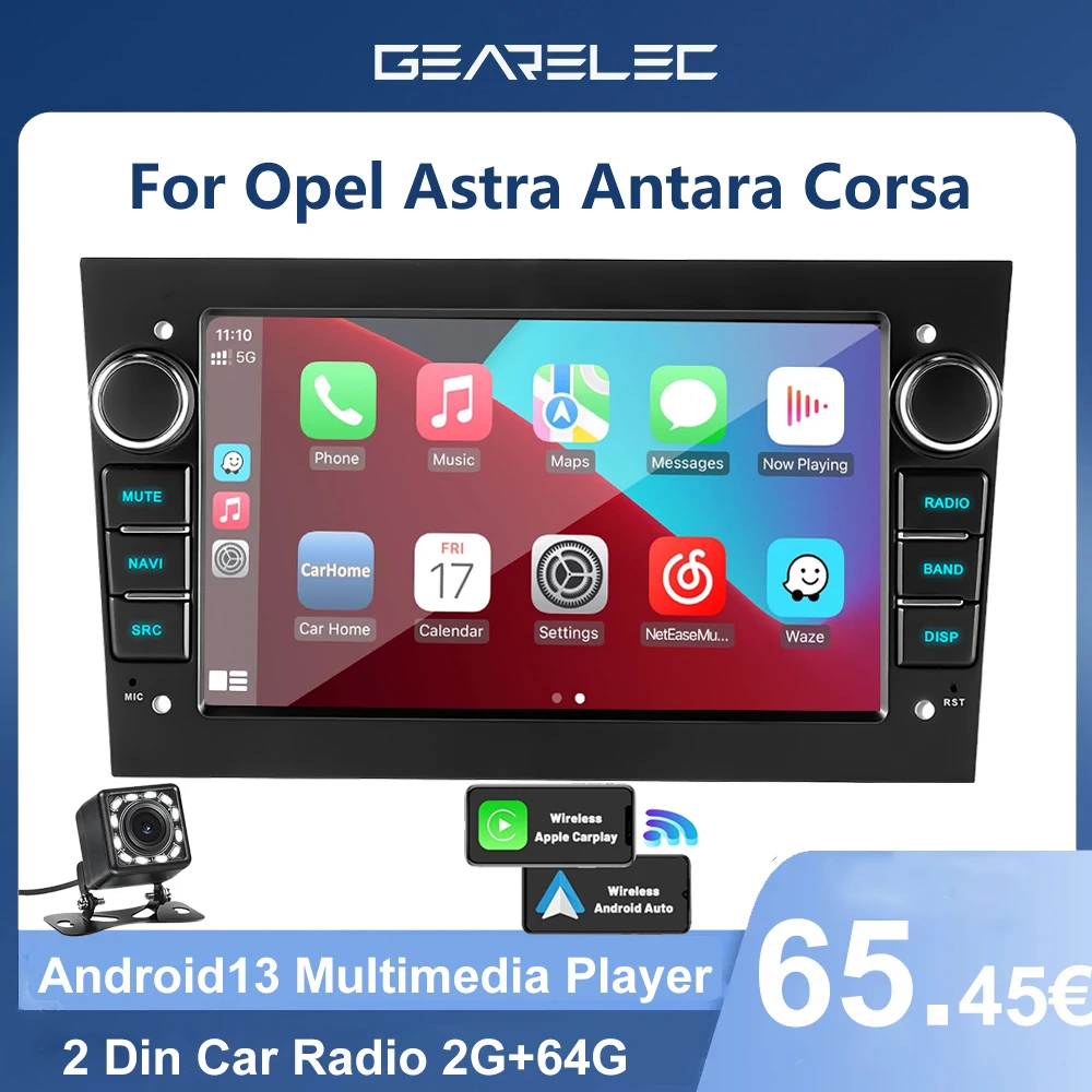 2Din Auto Radio Multimedia Für Opel Astra Antara Corsa 7 zoll Drahtlose CarPlay Android Auto FM Radio Empfänger Auto Stereo Player Image
