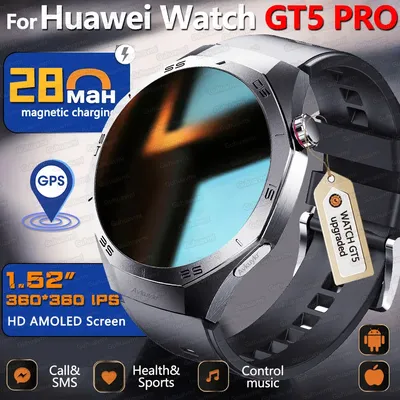 Neue Bluetooth Anruf Smartwatches Männer 1,52-zoll HD AMOLED Bildschirm GPS flugbahn Gesundheit Monitor Wasserdichte Smartwatches Für HUAWEI