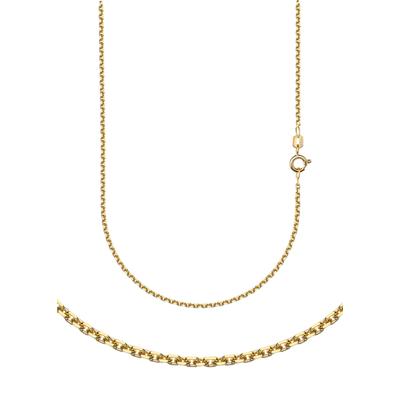 Collierkettchen FIRETTI "Schmuck Geschenk Gold 333 oder 585 Halskette Ankerkette diamantiert" Gr. 40, gold (gelbgoldfarben), Halsketten, Damen, 40, Gelbgold 333, B: 1,2mm, Made in Germany, B:1,2mm Image
