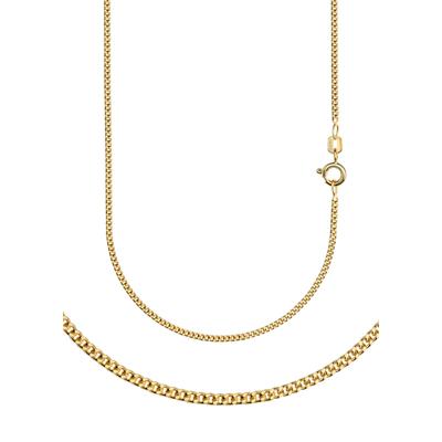 Collierkettchen FIRETTI "Schmuck Geschenk Gold 333 oder 585 Halskette Panzerkette diamantiert" Gr. 50, gold (gelbgoldfarben), Halsketten, Damen, 50, Gelbgold 585, B: 1,4mm, Made in Germany, B:1,4mm Image