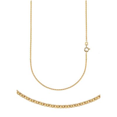 Collierkettchen FIRETTI "Schmuck Geschenk Gold 333 oder 585 Halskette Ankerkette rund" Gr. 40, gold (gelbgoldfarben), Halsketten, Damen, 40, Gelbgold 333, B: 0,8mm, Made in Germany, B:0,8mm Image