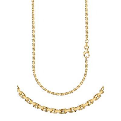 Collierkettchen FIRETTI "Schmuck Geschenk Gold 333 und 585 Armband Kette Ankerkette diamantiert" Gr. 42, gold (gelbgoldfarben), Halsketten, Damen, 42, Gelbgold 585, B: 3mm, Made in Germany, B:3mm Image