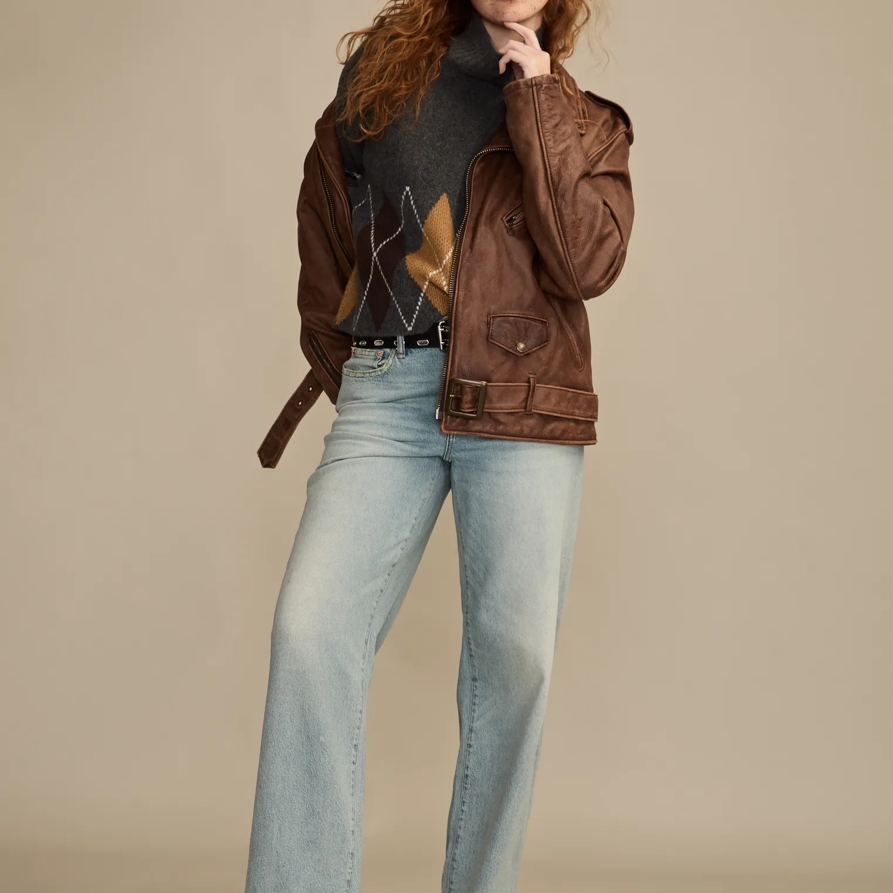 Lucky Brand Mid Rise Curvy Baggy - Women's Jeans Denim Pants in Cool Embrace Wash, Size 27 x 31