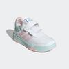 Klettschuh ADIDAS SPORTSWEAR "TENSAUR HOOK AND LOOP", Gr. 34, cloud weiß, clear pink, semi flash aqua, Synthetik, Textil, sportlich, Schuhe