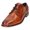 Schnürschuh BUGATTI, Herren, Gr. 41, braun (cognac), Leder, Basic, Schuhe, Business Schuh, Anzugschuh mit feinem Blockabsatz