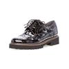 Schnürschuh GABOR "Gabor Halbschuhe Nappaleder", Damen, Gr. 38, schwarz (schwarz lack), Nappaleder, casual, Schuhe