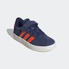 Sneaker ADIDAS SPORTSWEAR "VL COURT 3.0", Gr. 33, dunkelblau, impact orange, gold metallic, Leder, Synthetik, sportlich, Schuhe, inspiriert vom Design des adidas samba