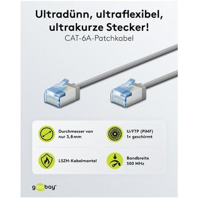goobay Netzwerkkabel RJ-45 Cat.6a 2.0 m grau Image