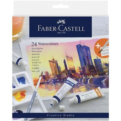 Faber-Castell Aquarellfarben 24 Stück farbsortiert inkl. Mischpalette Image