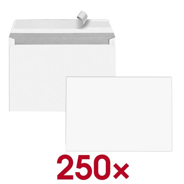 BONG Briefumschläge TopSTAR C5 ohne Fenster 250 Stück weiß, 22.9x16.2 cm