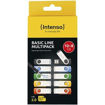Intenso 10x USB-Stick »Basic Line« 8 GB mehrfarbig, 1.9x1x5.6 cm Image