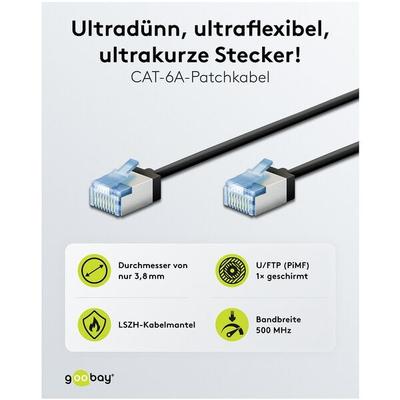 goobay Netzwerkkabel RJ-45 Cat.6a 10.0 m schwarz Image