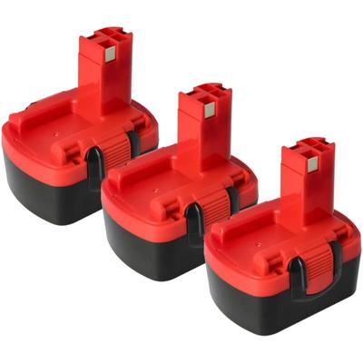 vhbw 3x Akku Ersatz für Bosch 2 607 335 276, 2 607 335 432, 2 607 335 431, 2 607 335 418 für Image