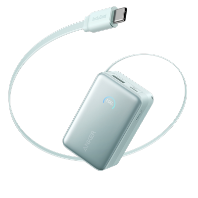 Anker Nano Powerbank (10K, 45W, Integriertes einziehbares USB-C Kabel) Image