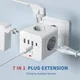 Multipresa UE 7 in 1, protezione da sovratensione multipresa 3 prese CA 3 USB 1 tipo C, stazione di ricarica da tavolo con protezione da sovraccarico