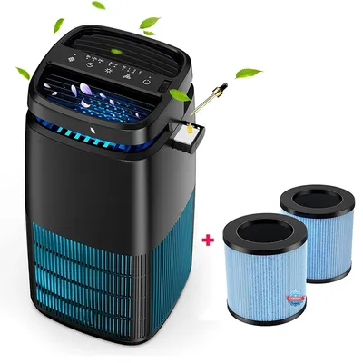 Aroeve Air Purifier Touch Control Adjustable Air Direction 1250 Sq.Ft HEPA Filter Sleep Timer 4 Speed Essential Oil Fragrance