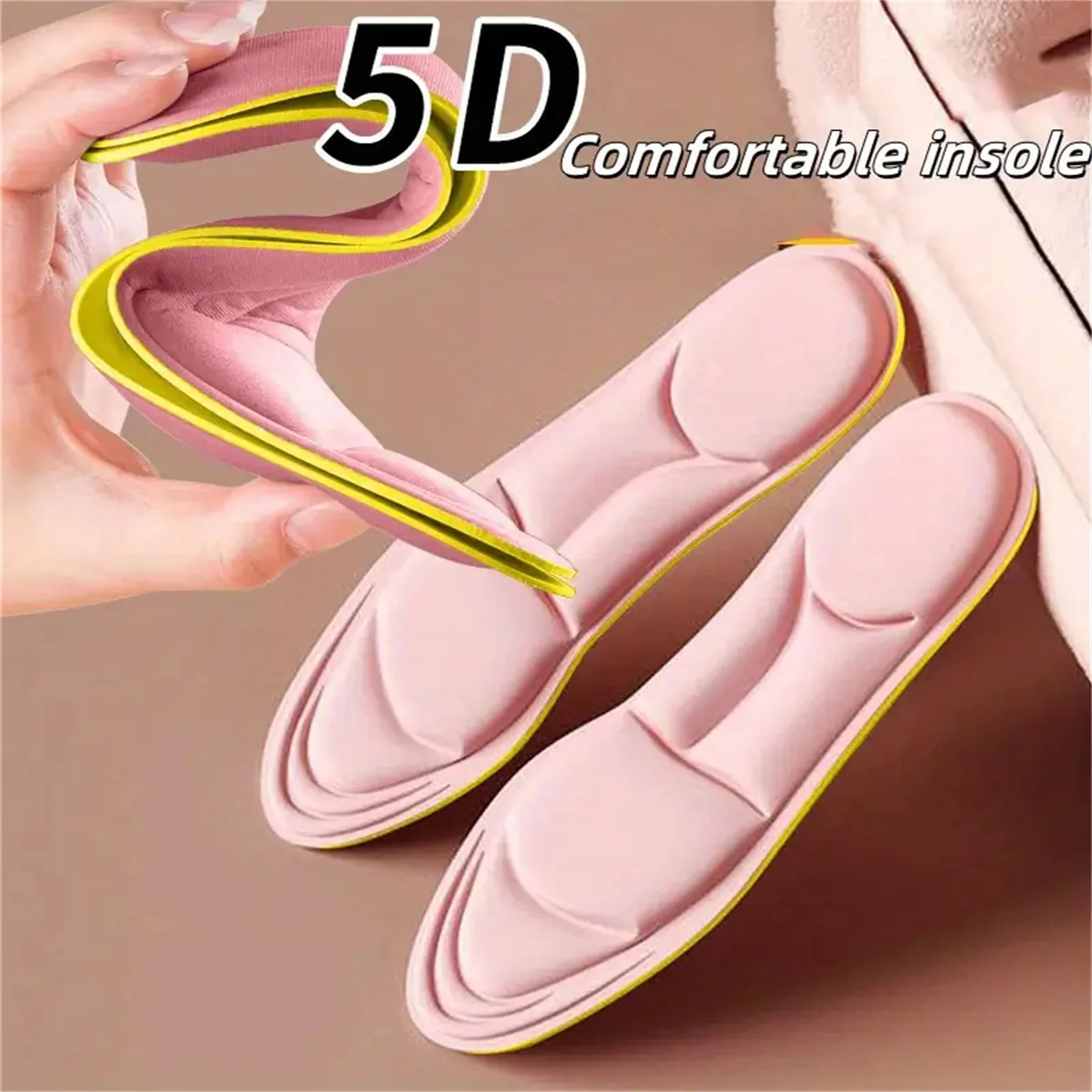 5D Sport Einlegesohlen Memory Foam Einlegesohlen Frauen High-heel Schuhe Einlegesohlen Anti-slip Cutable Einlegesohle Komfort Atmungsaktive Fuß pflege Pads Image
