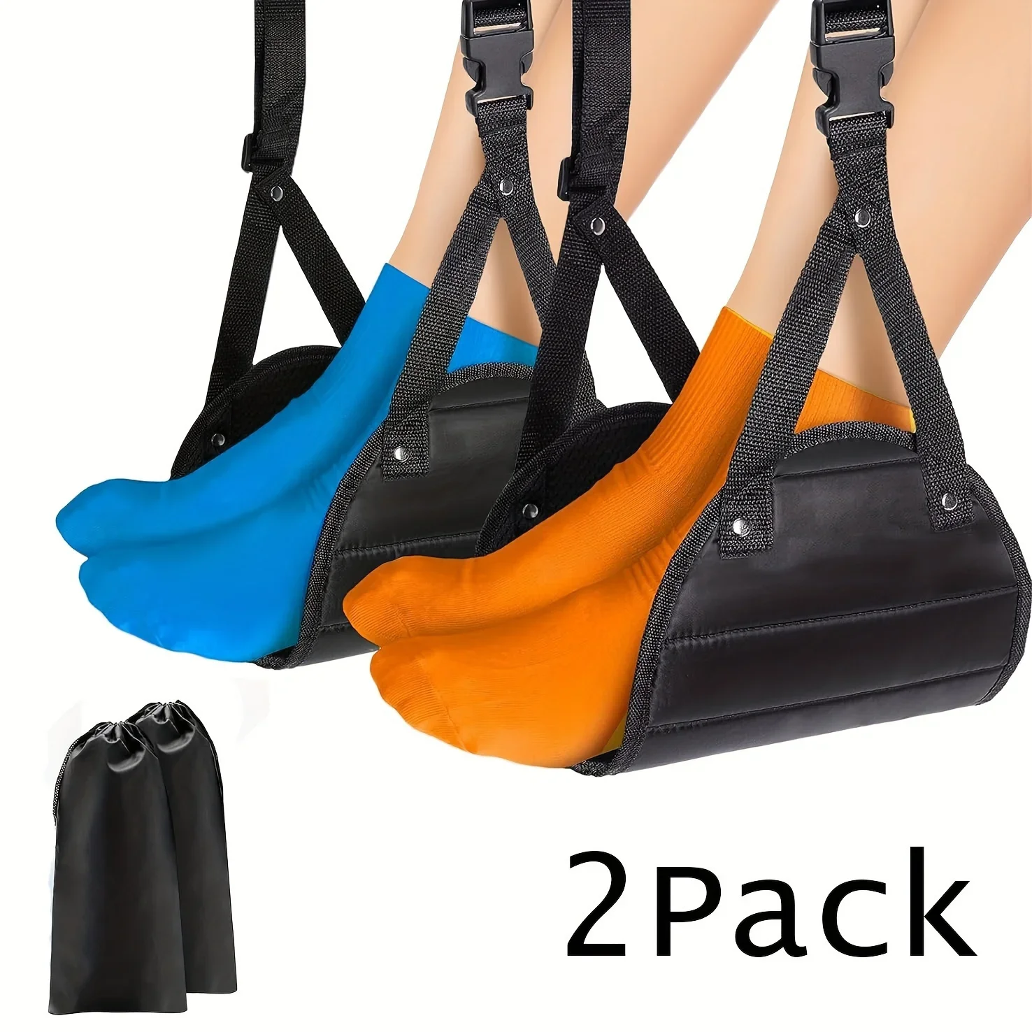 1pc/2pcs Neue Reise Hängematte Büro Hängematte mit Flugzeug und High-speed-Schiene Fußstütze Hängematte Fuß Stepping reise Artefakt Image