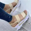 Damen-Sandalen 2025, Sommer, Strand, lässig, Sandale mit Absatz, Plattform, elegante Keile, Damenschuhe, Schnallenriemen, Luxus-Schuhe, Größe 43
