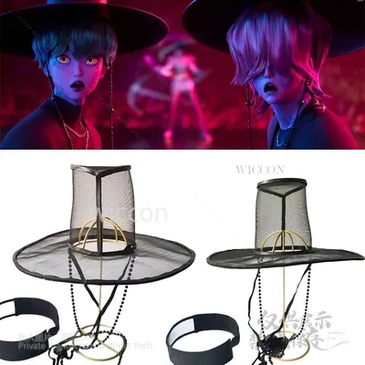 Anime Film KPop Dämon Jäger Requisiten Superstar Jinu Boy Band Cosplay Zubehör Hut Koreanischen Stil Halloween Party Männer Kostüm Hut Image