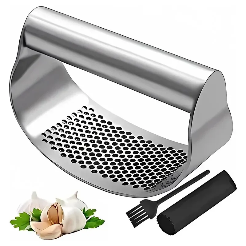 Verbesserte Edelstahl Knoblauch Presse Squeezer Manuelle Knoblauch Ingwer Rocker Crusher Knoblauch Schneiden Hackfleisch Werkzeuge Küche Gadgets