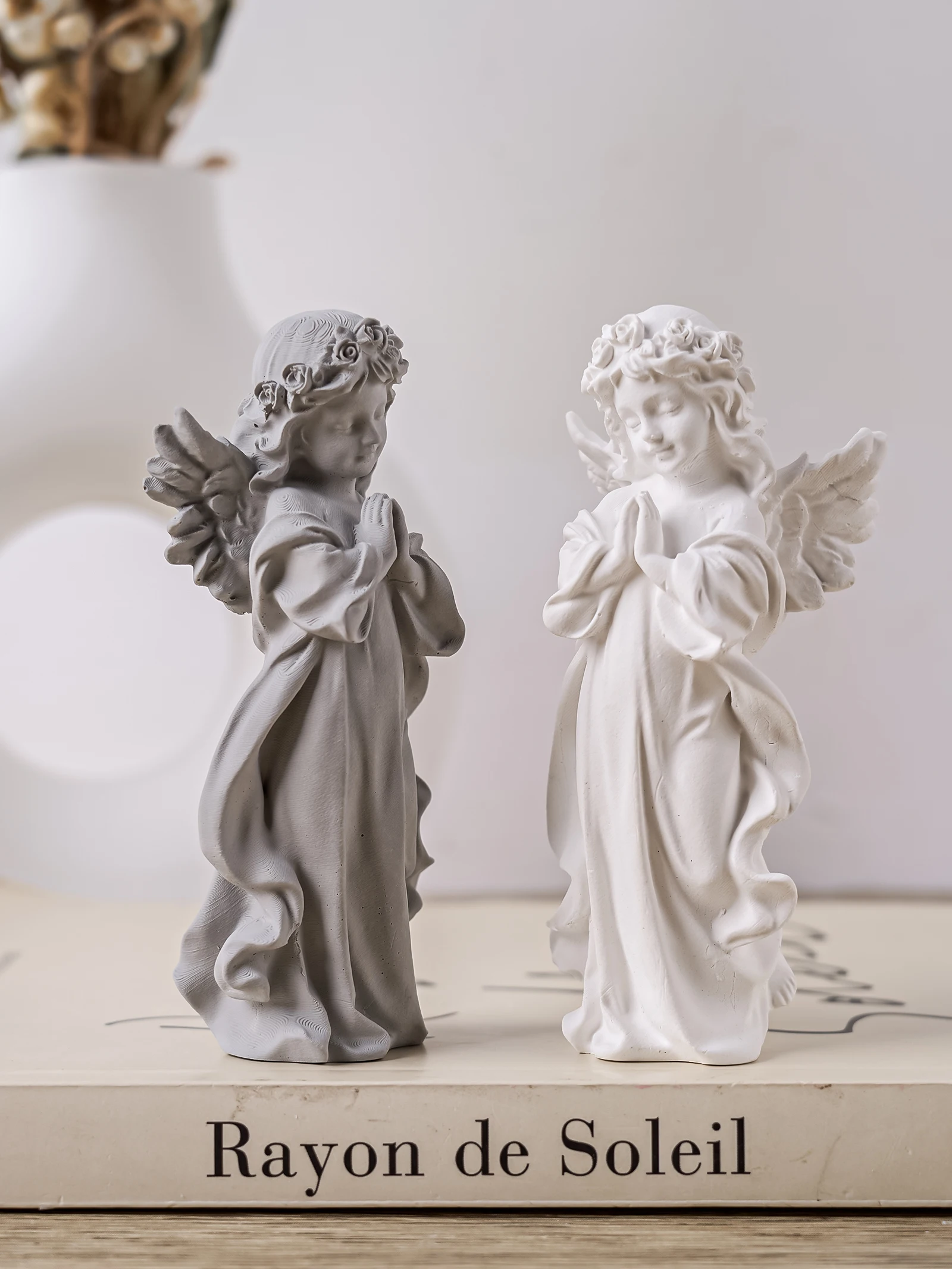 DIY Nette Beten Engel Figur Harz Silikon Form Europäischen Stil Fee Gebet Ornament Gips Form Desktop Decor Handwerk Geschenk Image