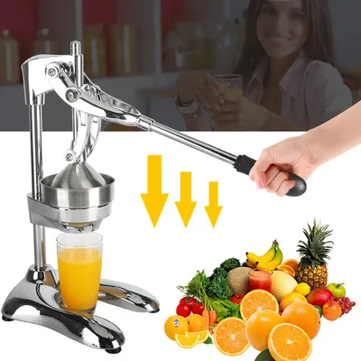 Manual Press Juicer Manual Press Juicer Stainless Steel Separate Design Hand Pressed Juicer Fruit Squeezer with U Shaped Base