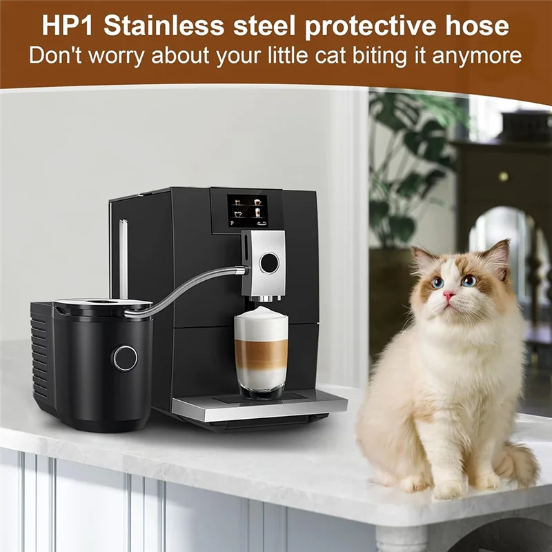 Milchrohrgehäuse aus Edelstahl mit HP1-Adapter für Jura-Kaffeemaschinenmodelle: WE8, ENA 8, Micro 90, E6, D6 Image