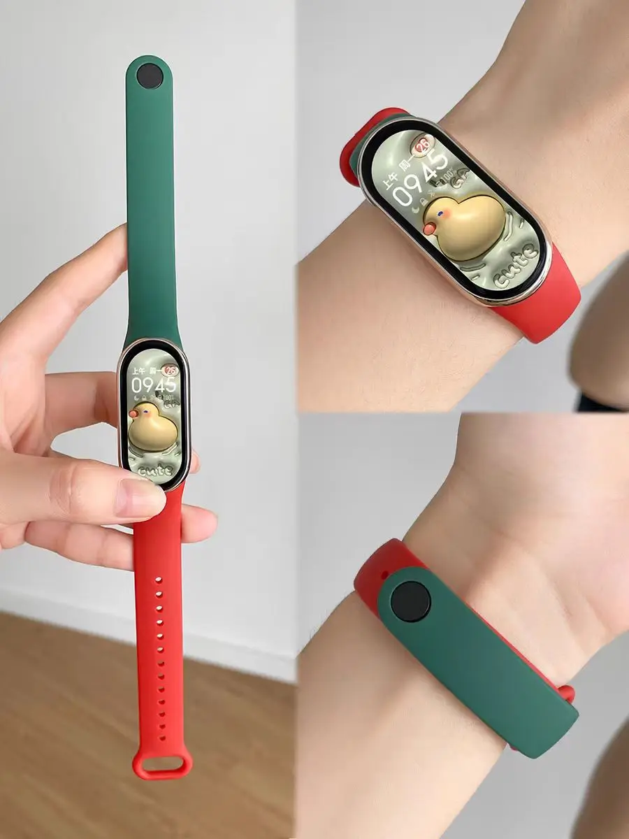 Sport Strap Für Xiaomi Mi band 8-9 NFC Ersatz miband9/8 silikon Armband wasserdichte Uhrenarmbänder smart mi band 9 zubehör Image