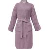 Bademantel TOM TAILOR HOME "Kimono COLOR BATH" Gr. L, lila (cozy mauve), L, Frottier, Hausmäntel