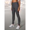 Loungepants FRENCH CONNECTION, Damen, Gr. 36/38, N-Gr, grau (anthrazit meliert), Obermaterial: 70% Viskose, 25% Polyamid, 5% Elasthan, unifarben, bestickt, modisch, figurbetont lang, Hosen, schmale sportive Form, weich fließend