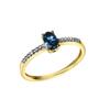 Fingerring VIVANCE "585/- Gelbgold London Topas und Diamant" Gr. 52, gelb (gelb, weiß), Fingerringe, Damen, 052 (16,6), 0,006 ct P2 = erkennbare Einschlüsse, Gold
