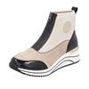 Keilsneaker REMONTE, Damen, Gr. 42, beige (hellbeige, schwarz), Textil, Lacklederimitat, modisch, Schuhe, Casual-Boots, Stiefelette, Plateauboots mit Lite´n Soft Ausstattung